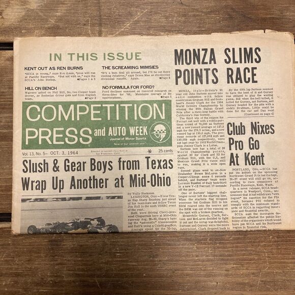 Lot of 11 Car Race Competition Press & Autoweek Newspapers 1964-1972 - Picture 4 of 12